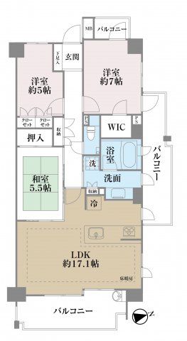 ライオンズたまプラーザ美しが丘テラスの間取り