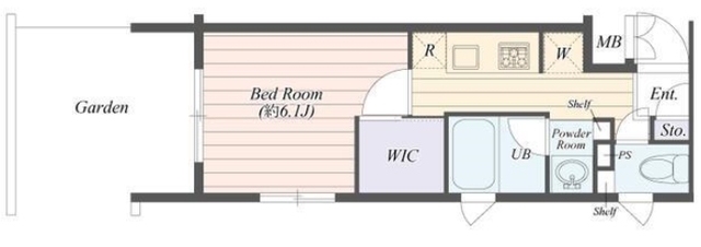 B CITY APARTMENT SHINJUKU NWの間取り