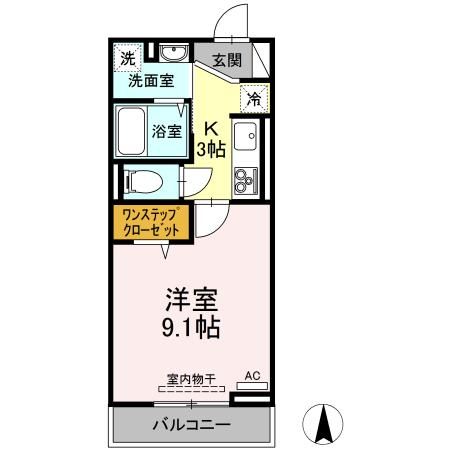 D-room GRACA 中町 WESTの間取り