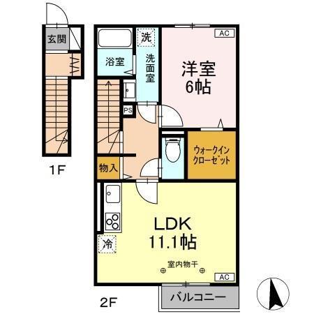 Ｄ－ｒｏｏｍ南二番町　Ｃの間取り