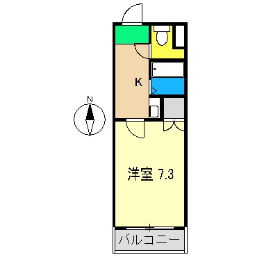 岩崎ハイツ(南国)の間取り