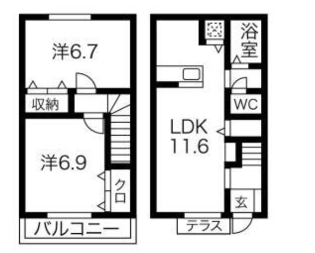 ガーデンハイムBの間取り