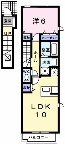 松岡ハイツII Bの間取り