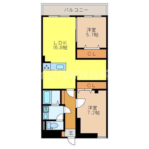 ドエル五島町の間取り