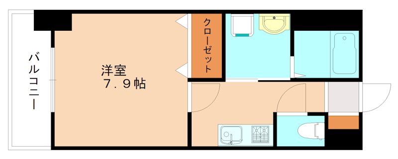 北九州市小倉北区神岳のマンションの間取り