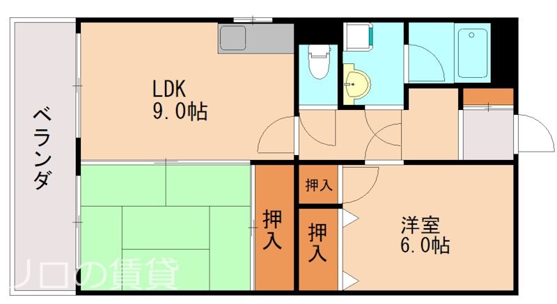 サルドセジュール箱崎駅前の間取り