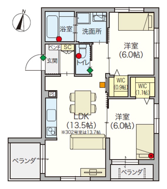 （シニア限定）へーベルVillage西馬込の間取り