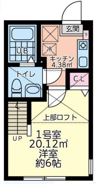 八王子市大塚のアパートの間取り