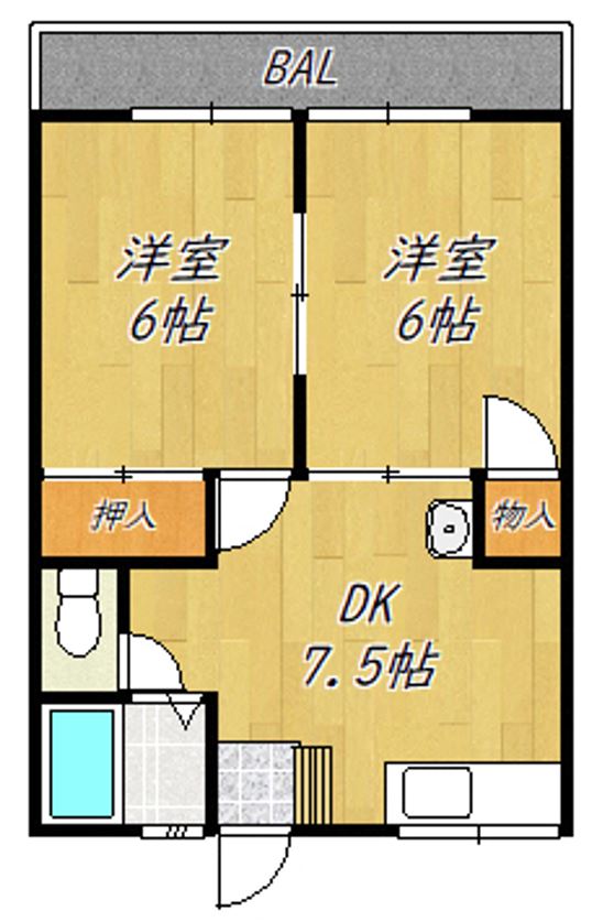 柏市南増尾のアパートの間取り