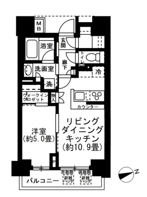 パークリュクス市谷薬王寺の間取り