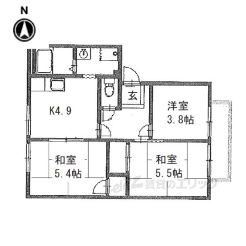 磯城郡田原本町大字阪手のアパートの間取り