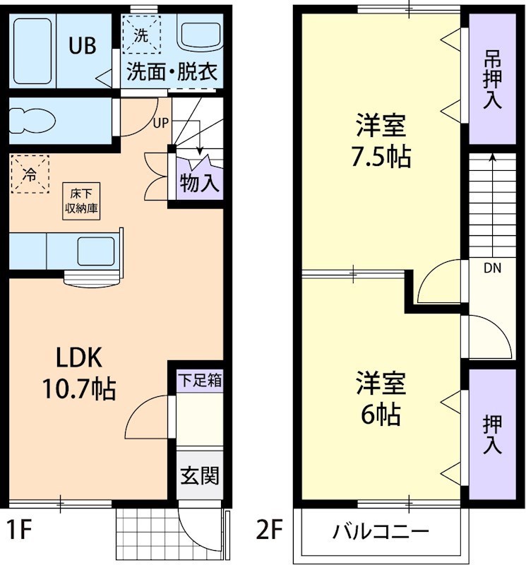 アンソレイユ　Ｂの間取り