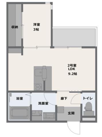 廿日市市地御前のアパートの間取り