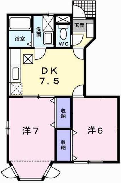 クレストヨコセキIIIの間取り