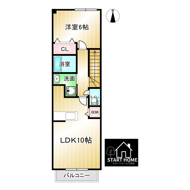 ソレイユ北島A205の間取り