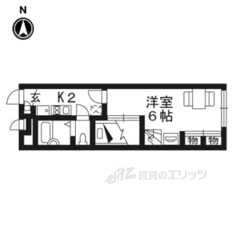 レオパレススペーシア２の間取り