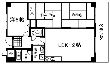 ライオンズマンション泉南樽井第２の間取り