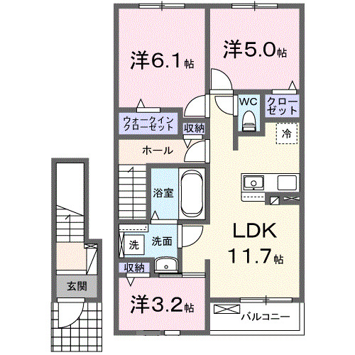 さくらヒルズ　Ｅの間取り