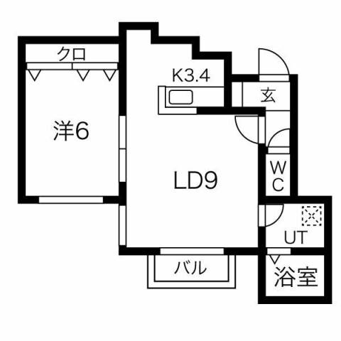 クラリス琴似の間取り