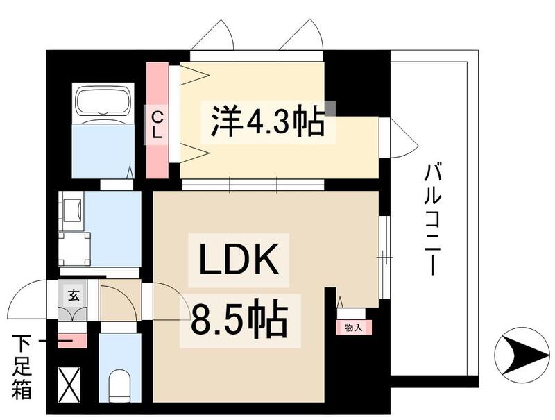 プレサンス名古屋ルーカスの間取り