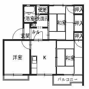 タウニィ北平野Ａの間取り