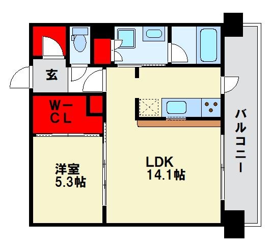 エンクレストGRAN博多駅前の間取り