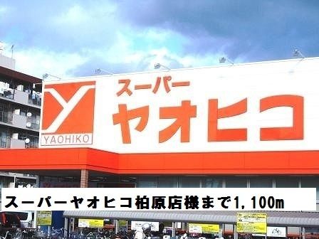 スーパー　スーパーヤオヒコ柏原店様（スーパー）まで1100m