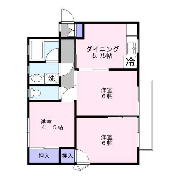クローバーハイツの間取り