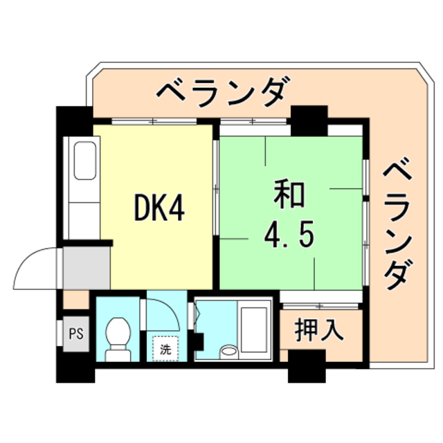 東芦屋マンションの間取り写真