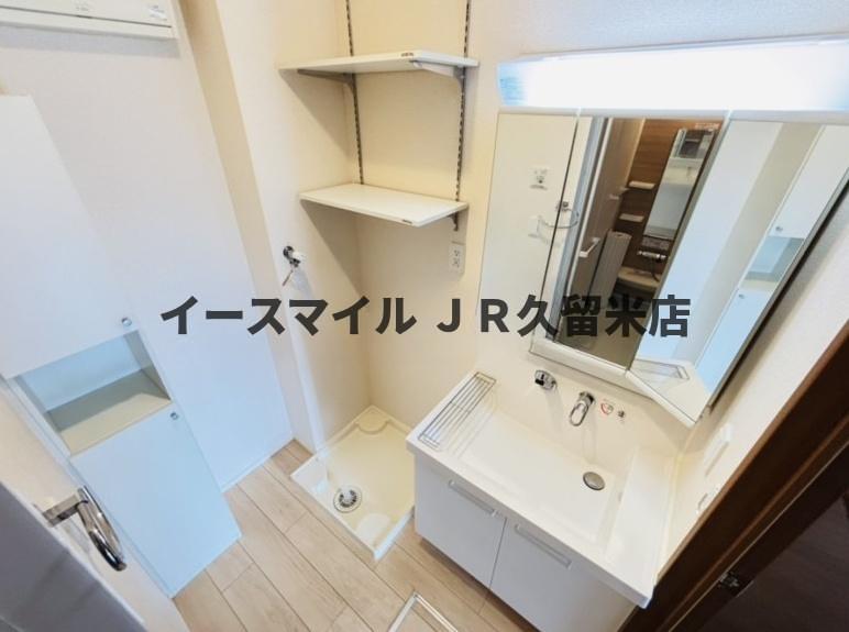 洗面設備　広い洗面スペース