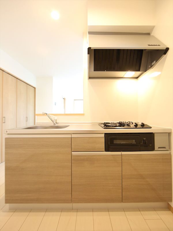 キッチン　システムキッチン（ガス2口コンログリル付）カウンターキッチン
