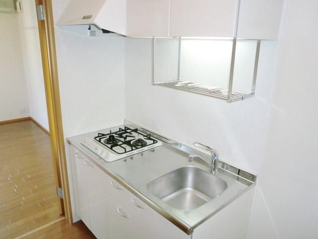 キッチン　★シンクも広めの2口ガスシステムキッチンです★
