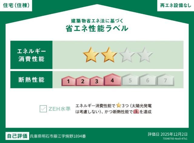 建物外観　省エネ性能ラベル