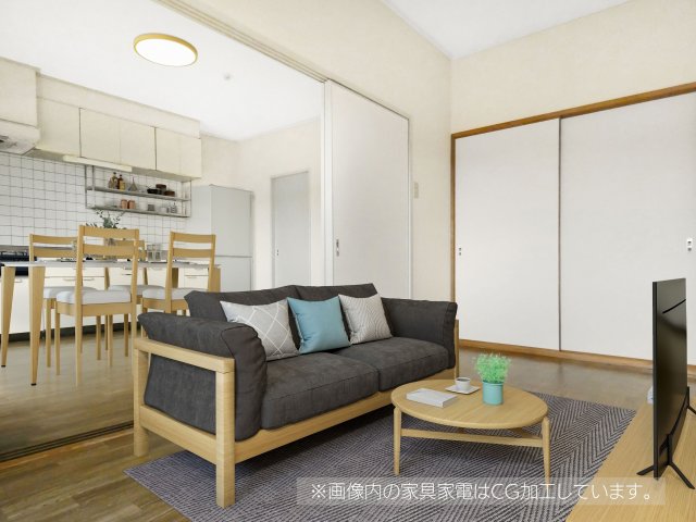 居室・リビング　画像内の家具家電はCG加工しています。