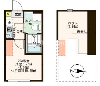 京成押上線 京成立石駅 徒歩4分 2階建 築6年の間取り写真