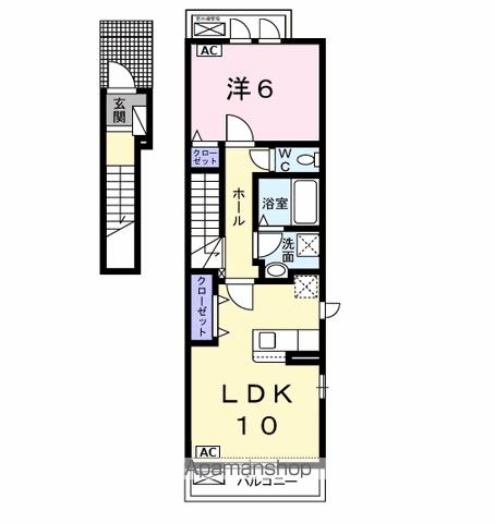 樽見鉄道 東大垣駅 徒歩2分 2階建 築6年の間取り写真