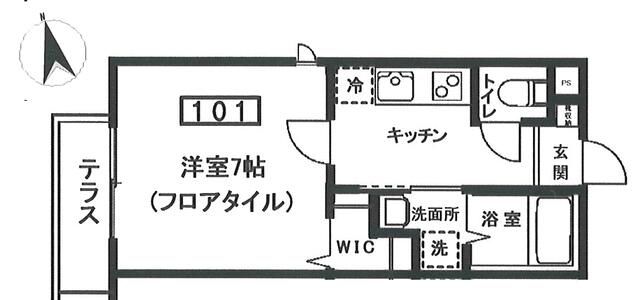 東急池上線 荏原中延駅 徒歩2分 2階建 築6年の間取り写真