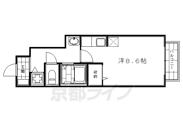 ヴィラージュ上鳥羽口の間取り写真