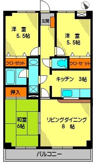 ベルヴィルの間取り写真