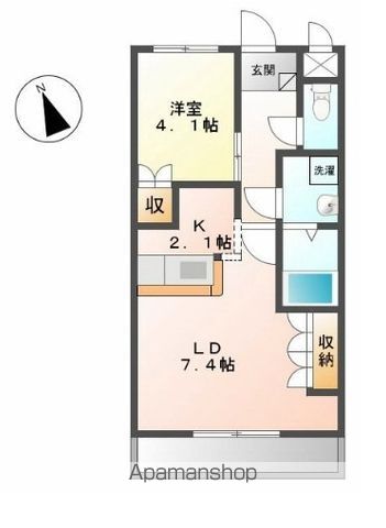 東武桐生線 治良門橋駅 徒歩7分 2階建 築19年の間取り写真