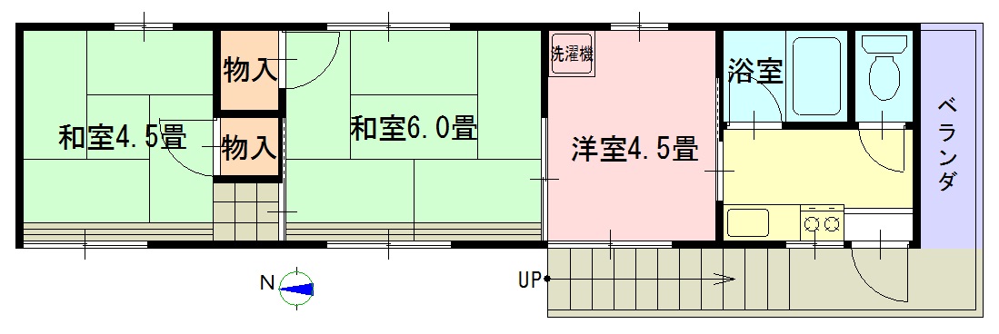 葛飾区東水元のアパートの間取り