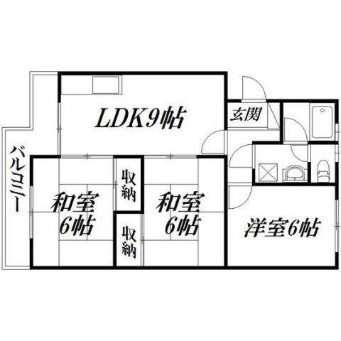 浜松市中央区初生町のマンションの間取り