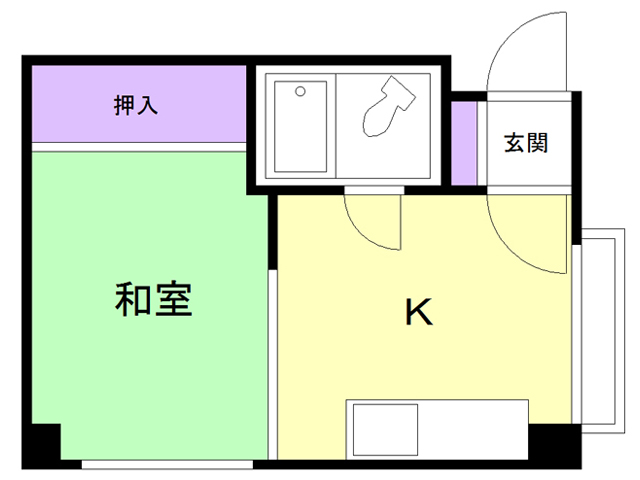 函館市湯川町のマンションの間取り