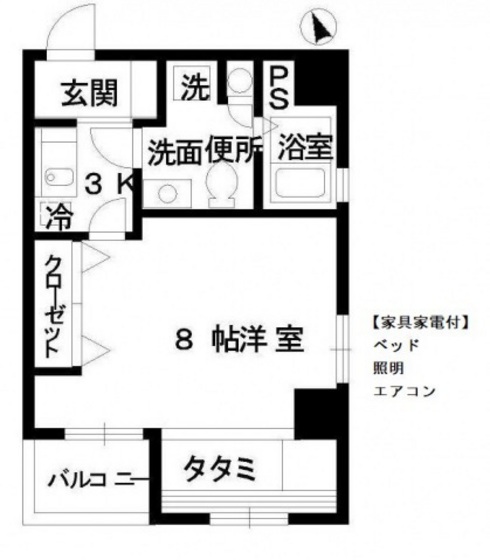 広島県広島市中区上幟町（マンション）の賃貸物件の間取り