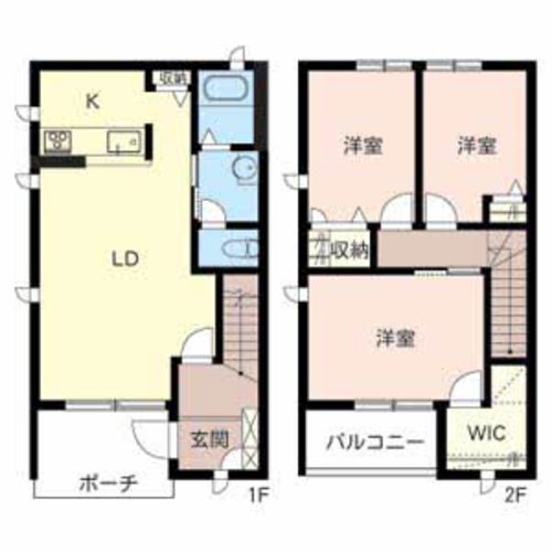 加古郡播磨町本荘のアパートの間取り