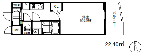 プレサンスザ神戸の間取り