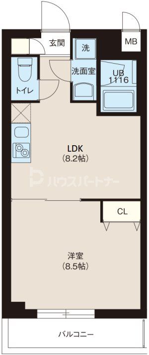 板橋区坂下のマンションの間取り