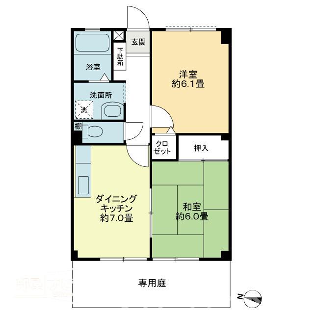 綾歌郡綾川町萱原のアパートの間取り