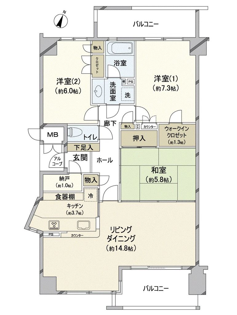 パティオス１０番街の間取り