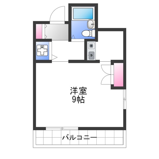 岸和田市宮前町のマンションの間取り